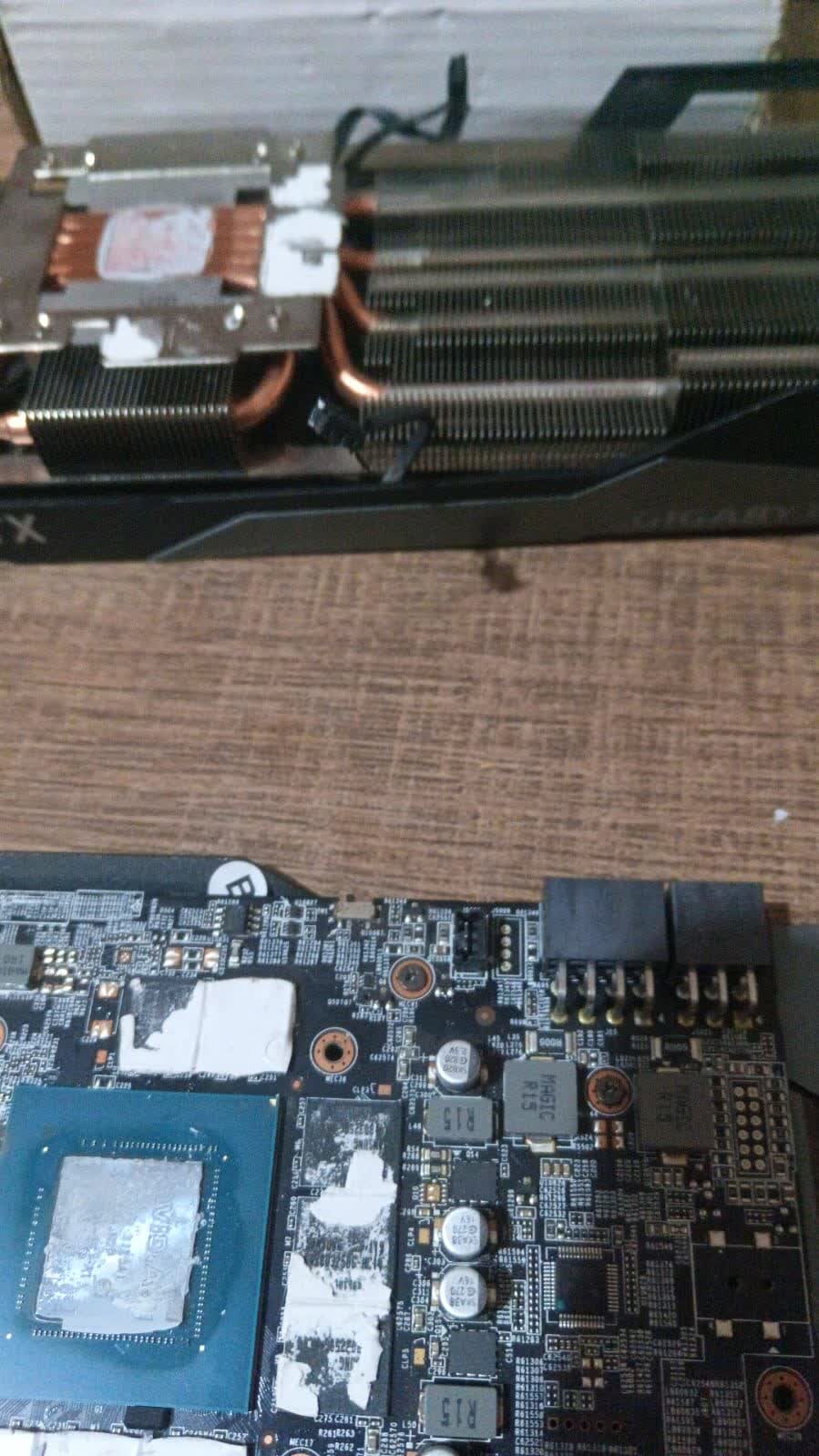 Chip GPU con pasta vieja